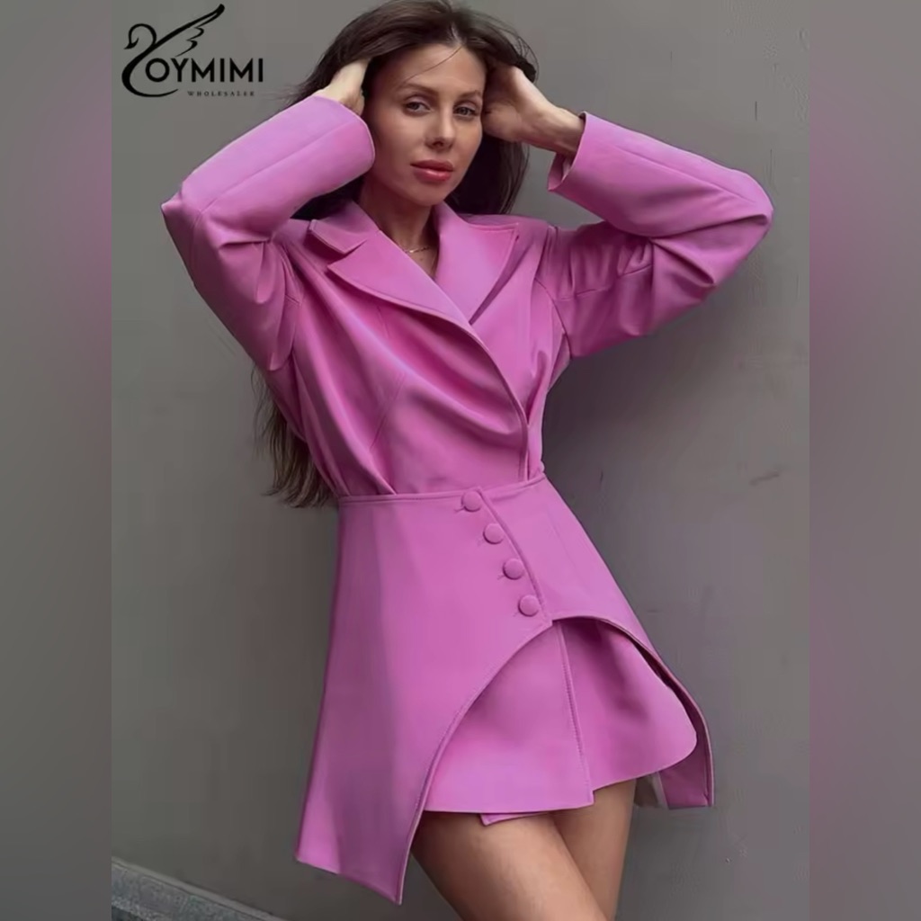 Elegant Pink Blazer Dress